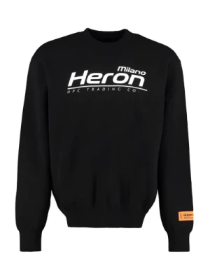 Czarny Sweter z Logo dla Mężczyzn Heron Preston