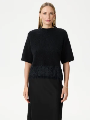 Czarny sweter z moheru i wełny TARANKO