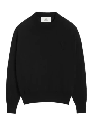 Czarny sweter z motywem Ami de Coeur Ami Paris