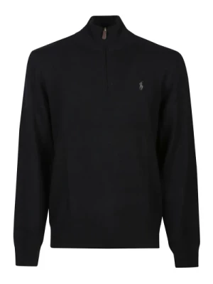 Czarny sweter z półzamkiem Polo Ralph Lauren