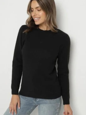 Czarny Sweter z Wełną w Klasycznym Stylu Firrive j&x