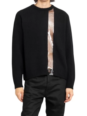 Czarny sweter z wełny i PVC Undercover
