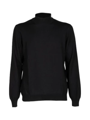 Czarny sweter z wełny merino Lupo Gran Sasso