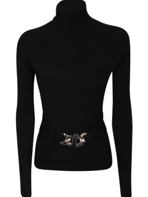 Czarny sweter z wycięciami Liu Jo