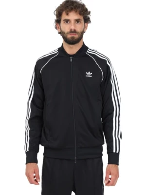 Czarny Sweter z Zamkiem dla Mężczyzn, Kolekcja Adicolor Classics SST Adidas Originals
