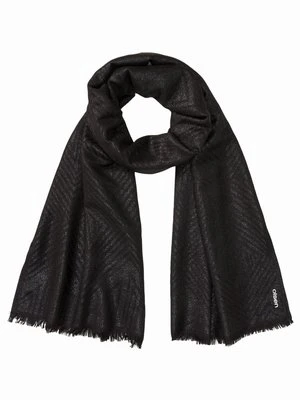 Czarny szal damski w geometryczne wzory - Occasion Olsen
