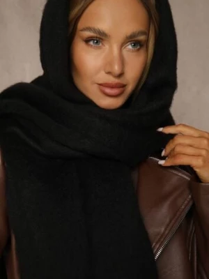 Czarny Szalik Ozdobiony Frędzlami Owedela