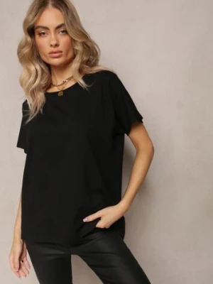 Czarny T-shirt Bawełniany z Krótkim Rękawem Kyndell glo-story