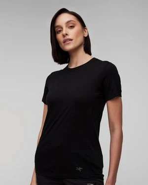 Czarny T-shirt damski Arcteryx Lana MW Crew SS W