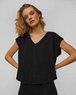 Czarny T-shirt Damski Deha
