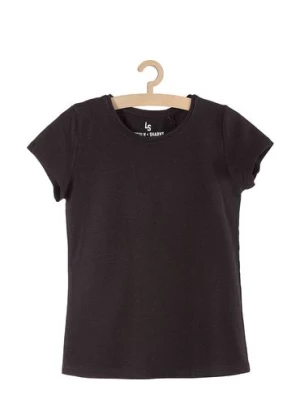 Czarny t-shirt dla dziewczynki basic Lincoln & Sharks by 5.10.15.