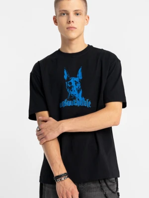 T-shirt chłopięcy loose z nadrukiem Reporter