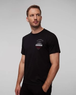Czarny T-shirt Męski Aeronautica Militare