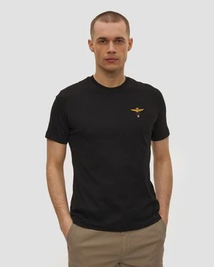 Zdjęcie produktu Czarny T-shirt Męski Aeronautica Militare