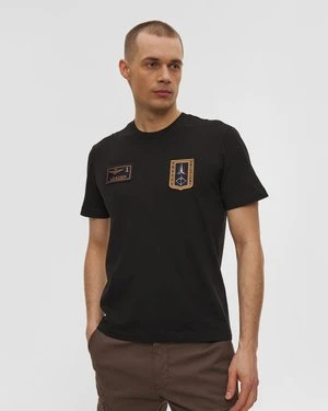 Czarny T-shirt Męski Aeronautica Militare