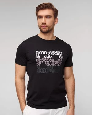 Czarny T-shirt Męski Bogner Roc