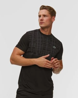 Zdjęcie produktu Czarny T-shirt Męski Lacoste X Novak Djokovic