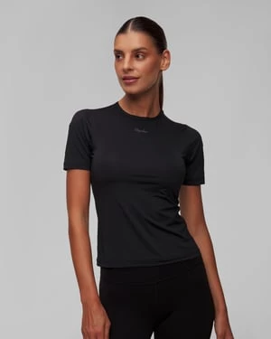 Czarny T-shirt Treningowy Damski Rapha Active