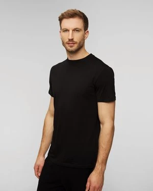 Czarny T-shirt wełniany męski We Norwegians Salt