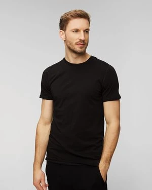 Czarny T-shirt wełniany męski We Norwegians Sno
