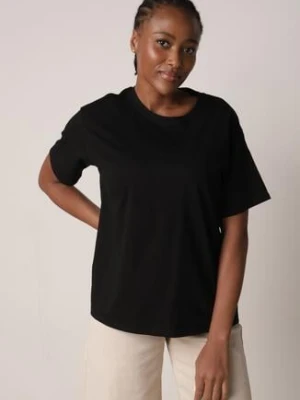 Czarny T-shirt z Bawełny Typu Oversize Nedika romee's