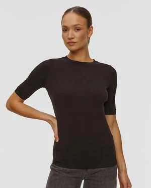 Czarny T-shirt Z Modalem Damski Bogner Alexi