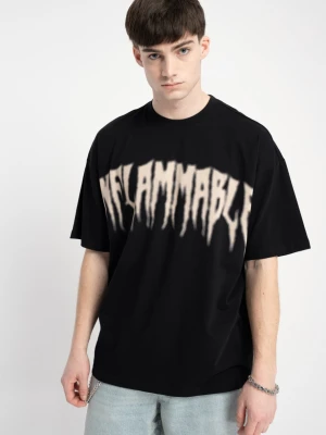 Czarny t-shirt z nadrukiem z przodu Reporter Young