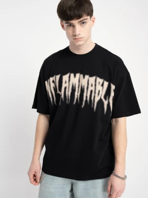 Czarny t-shirt z nadrukiem z przodu Reporter Young