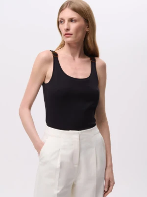 Czarny top na ramiączkach Greenpoint