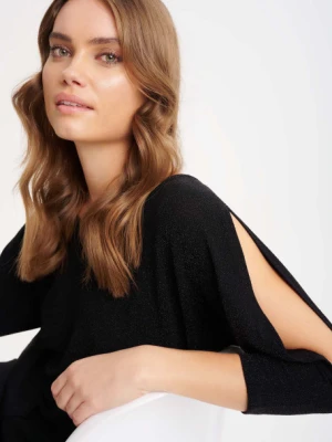 Czarny top z delikatnym połyskiem Greenpoint