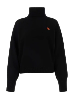 Czarny wełniany sweter - Klasyczny styl Kenzo