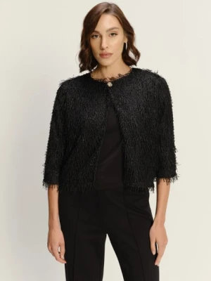 Czarny żakiet z efektownym wykończeniem Greenpoint