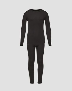 Czarny Zestaw Bielizny Dziecięcej Helly Hansen Lifa Merino Midweight Set