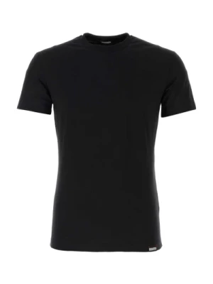 Czarny zestaw koszulek z bawełny Dsquared2