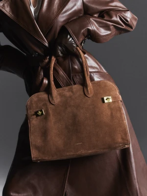 Czekoladowa torebka ze skóry naturalnej TARANKO