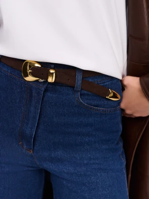 Czekoladowy pasek ze skóry bombato TARANKO