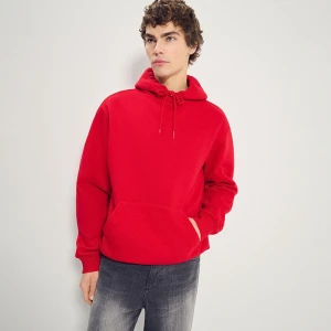 Czerwona bluza basic regular fit z kapturem House