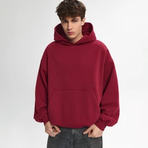 Czerwona bluza bomber z kapturem basic House