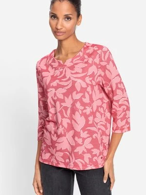 Czerwona bluza damska Henny Jersey w kwiaty - Urban Lights Olsen