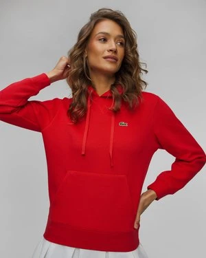 Czerwona bluza z kapturem damska Lacoste