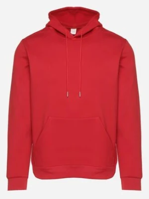 Czerwona Bluza z Kapturem i Kangurkową Kieszenią Envila swest