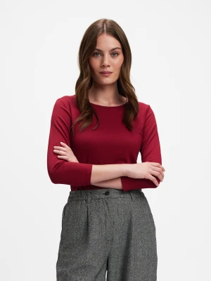 Czerwona bluzka z długim rękawem Top Secret