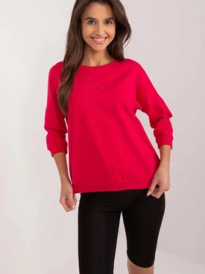 Czerwona damska bluzka oversize z napisem Nice RELEVANCE