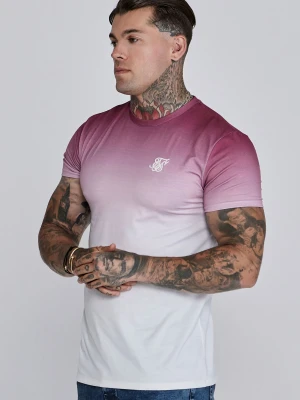 SikSilk Męska Czerwono-Biała Zanikająca Koszulka