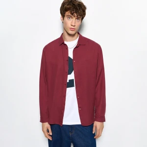 Czerwona koszula regular fit z lyocellem House