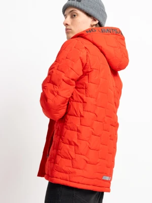 Kurtka chłopięca ocieplana pikowana z kapturem Reporter