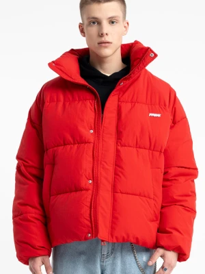 Czerwona pikowana kurtka ocieplana Reporter