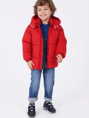 Czerwona pikowana kurtka zimowa chłopięca Mayoral