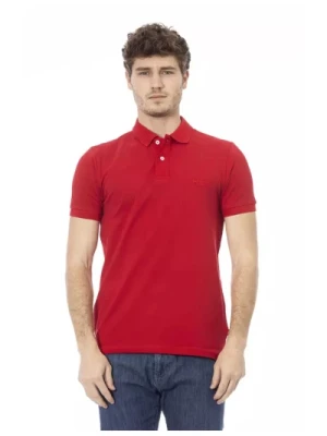 Czerwona Polo Shirt z Haftem dla Mężczyzn Baldinini