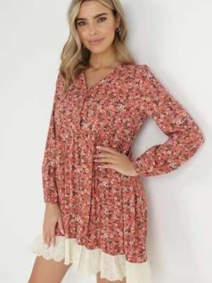 Czerwona Sukienka Ferethe r&f fashion